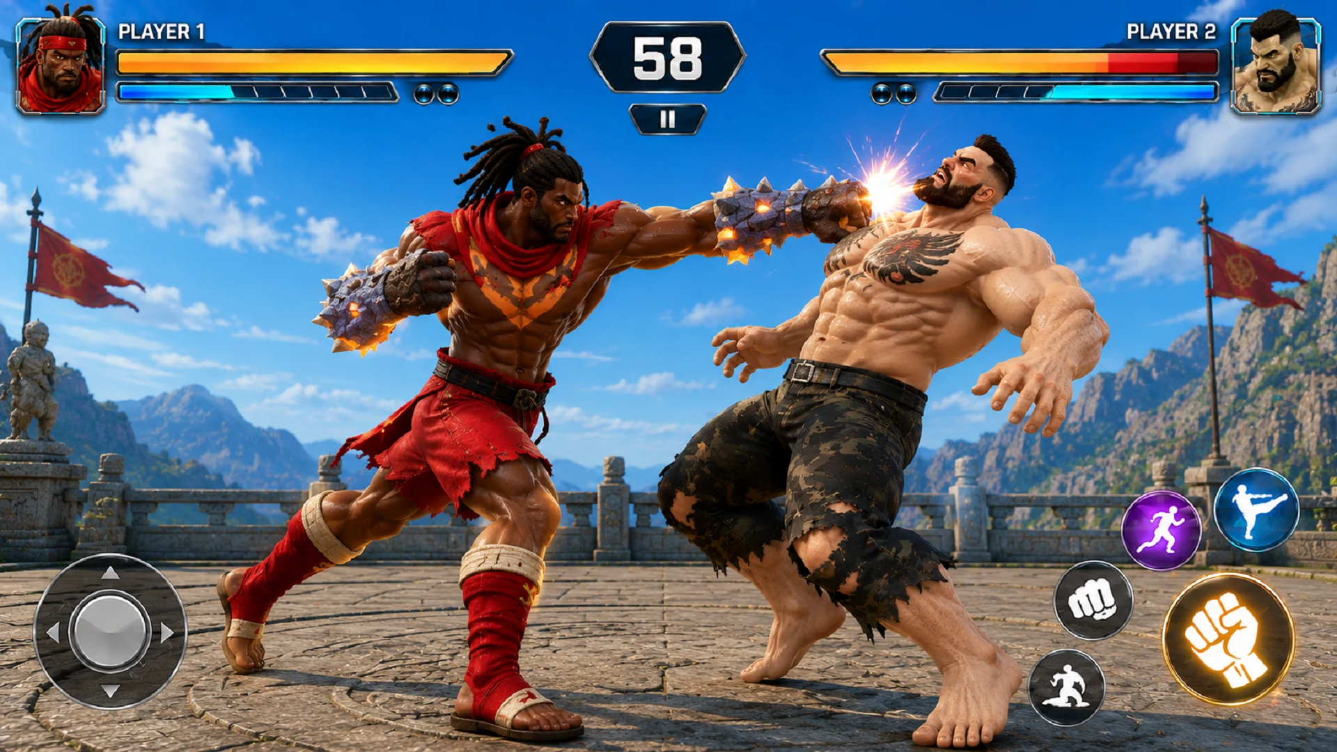 Bodybuilder Karate Fighting screenshot