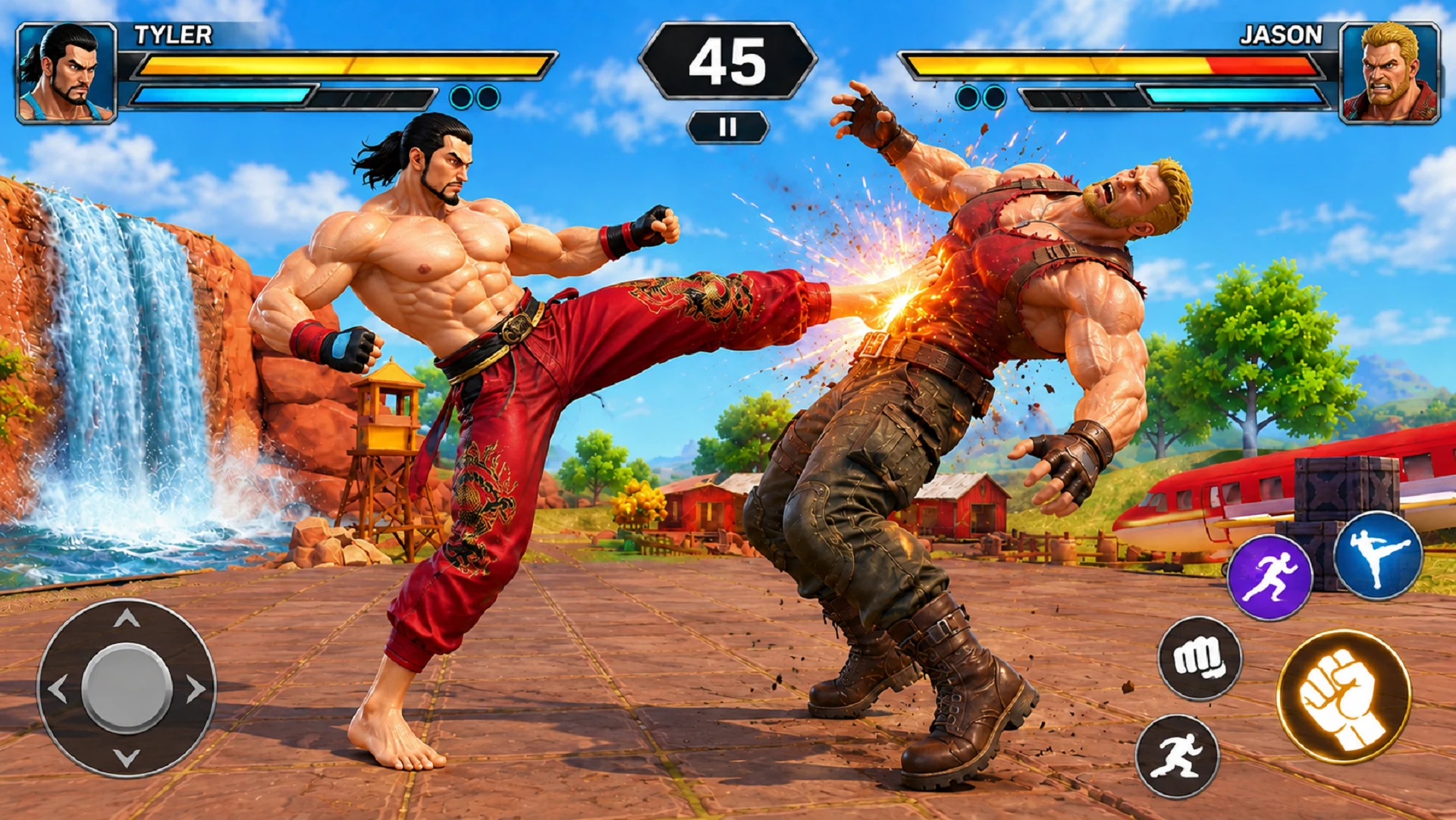 Bodybuilder Karate Fighting screenshot