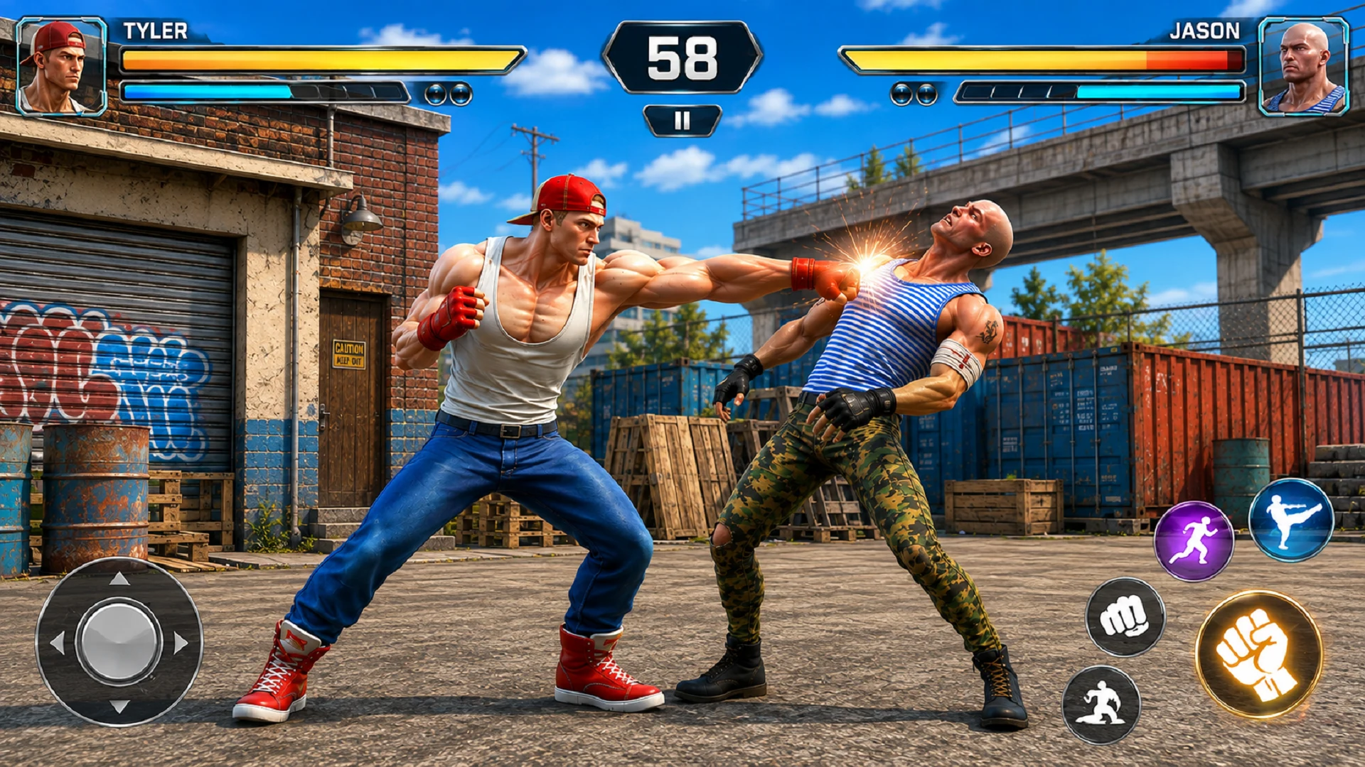 Bodybuilder Karate Fighting screenshot